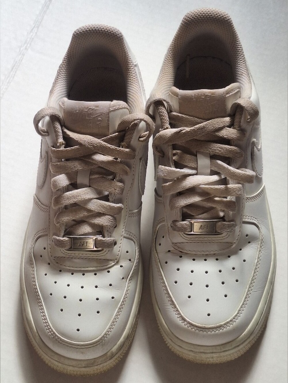 Nike Air Force 1 Low All-White Sneakers - Women's Size 7.5